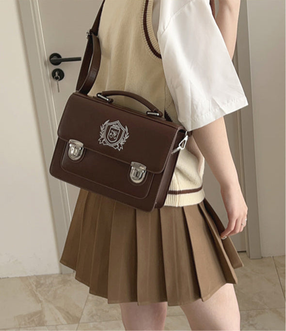 スクール風 ショルダーストラップ付3wayバッグ