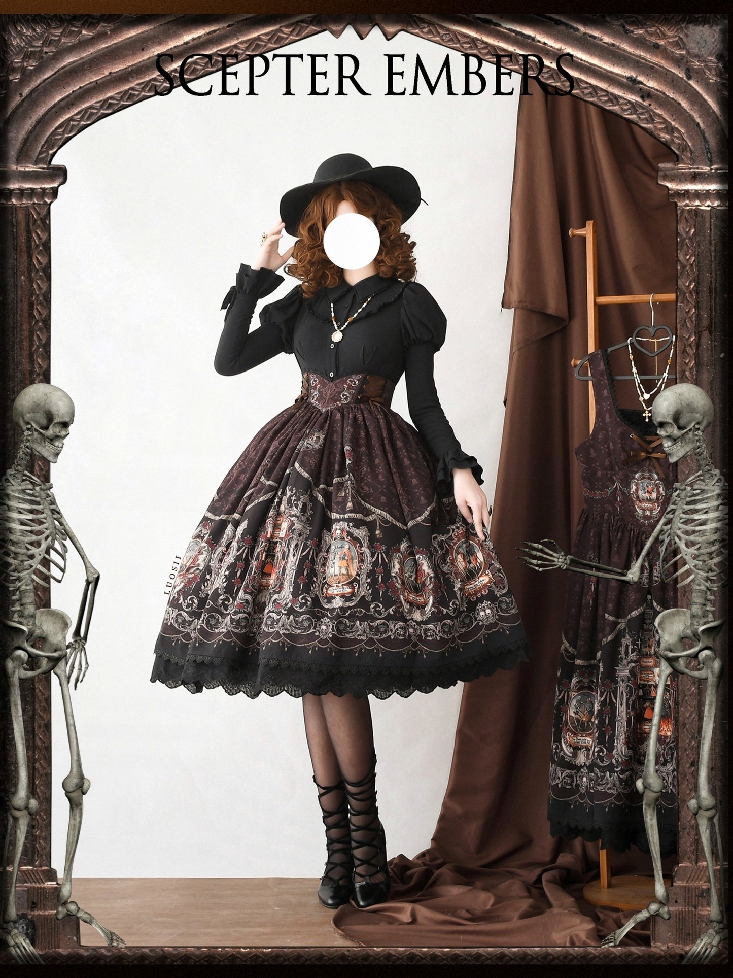 [Sale period ended] memento mori gothic loli skirt