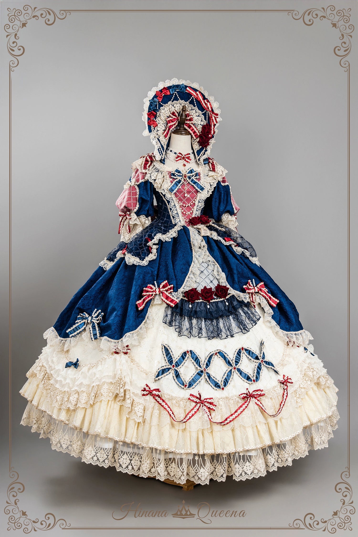 【受注予約6/26まで】Mirror Snow White プリンセスロングドレス・ネイビー