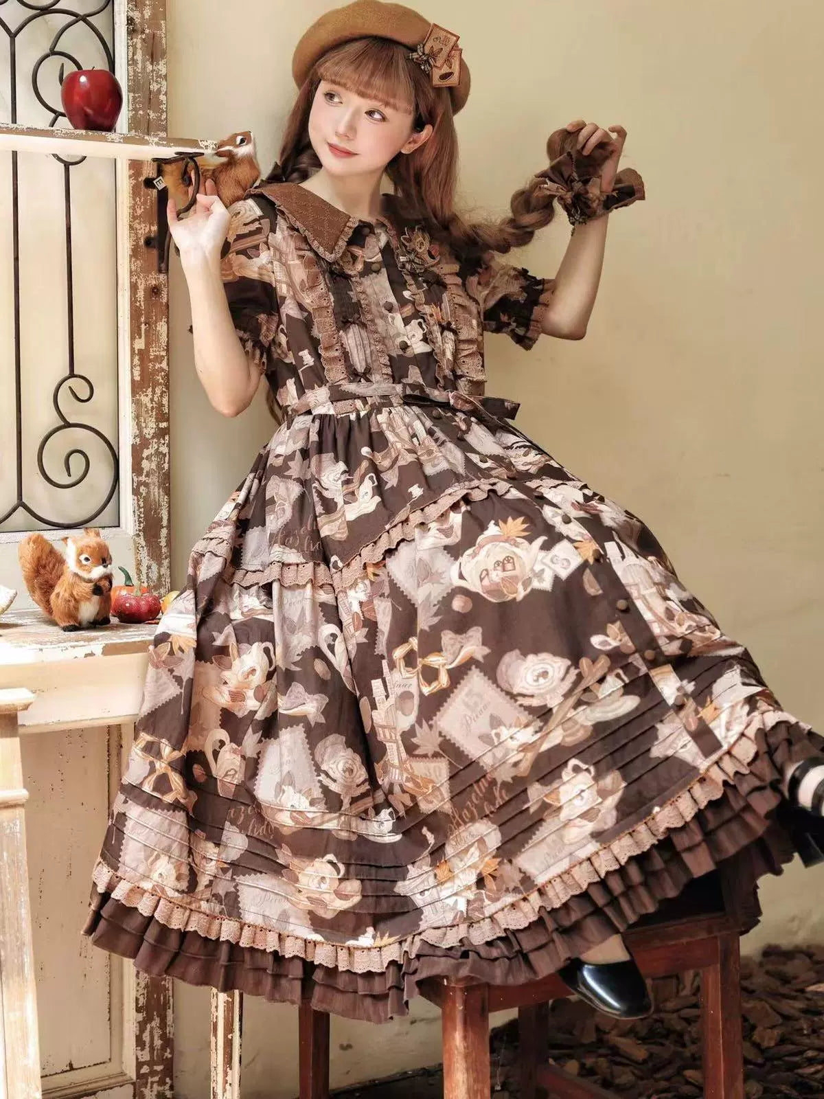 [Pre-orders available until 9/11] The Paradise of Nuts short-sleeved dress, long length