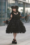 【再販・受注予約1/22まで】Peacock Feather プリンセスドレス・ブラック