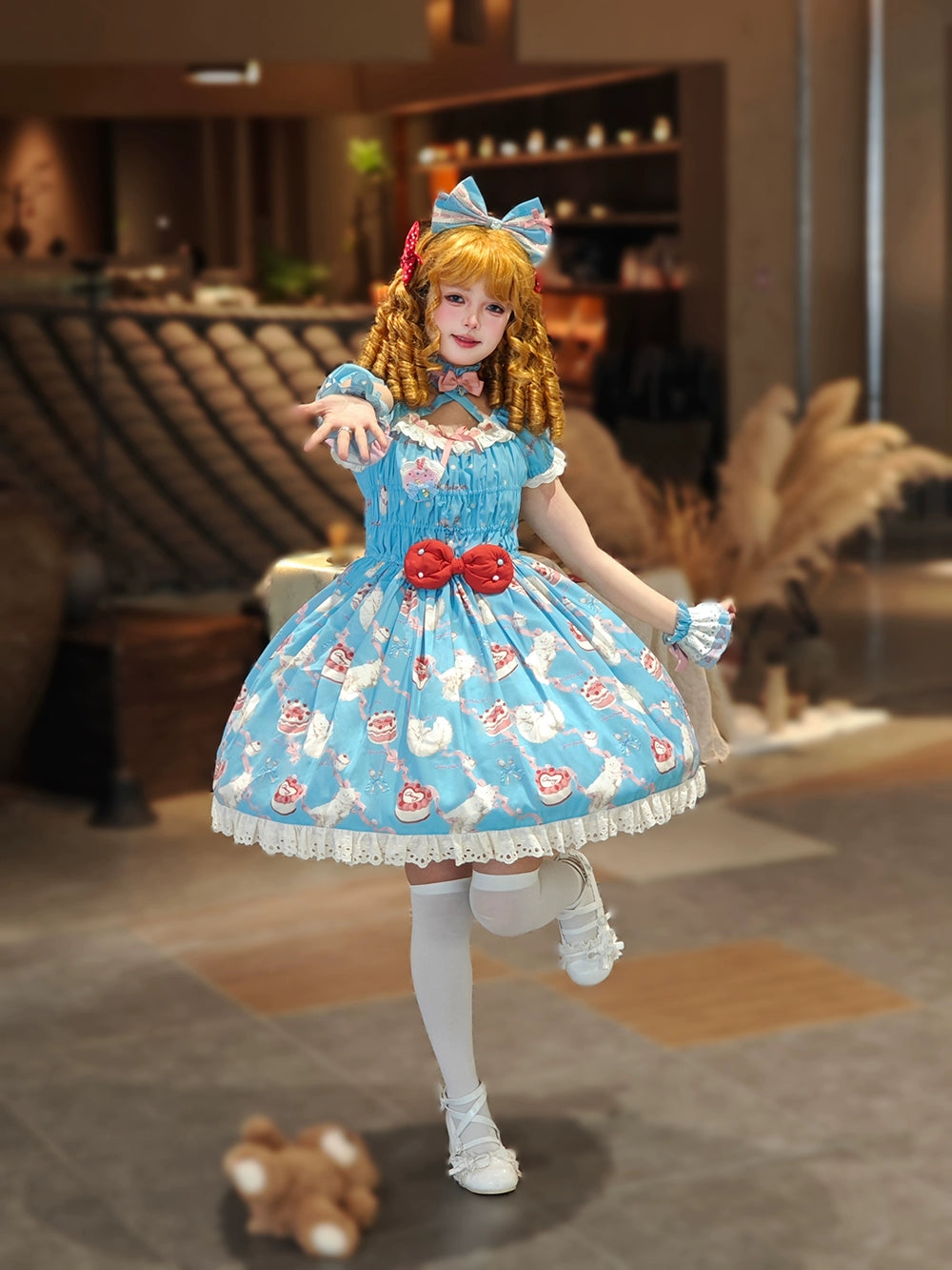 【 予約販売】Sweet Cherry Cat ワンピース