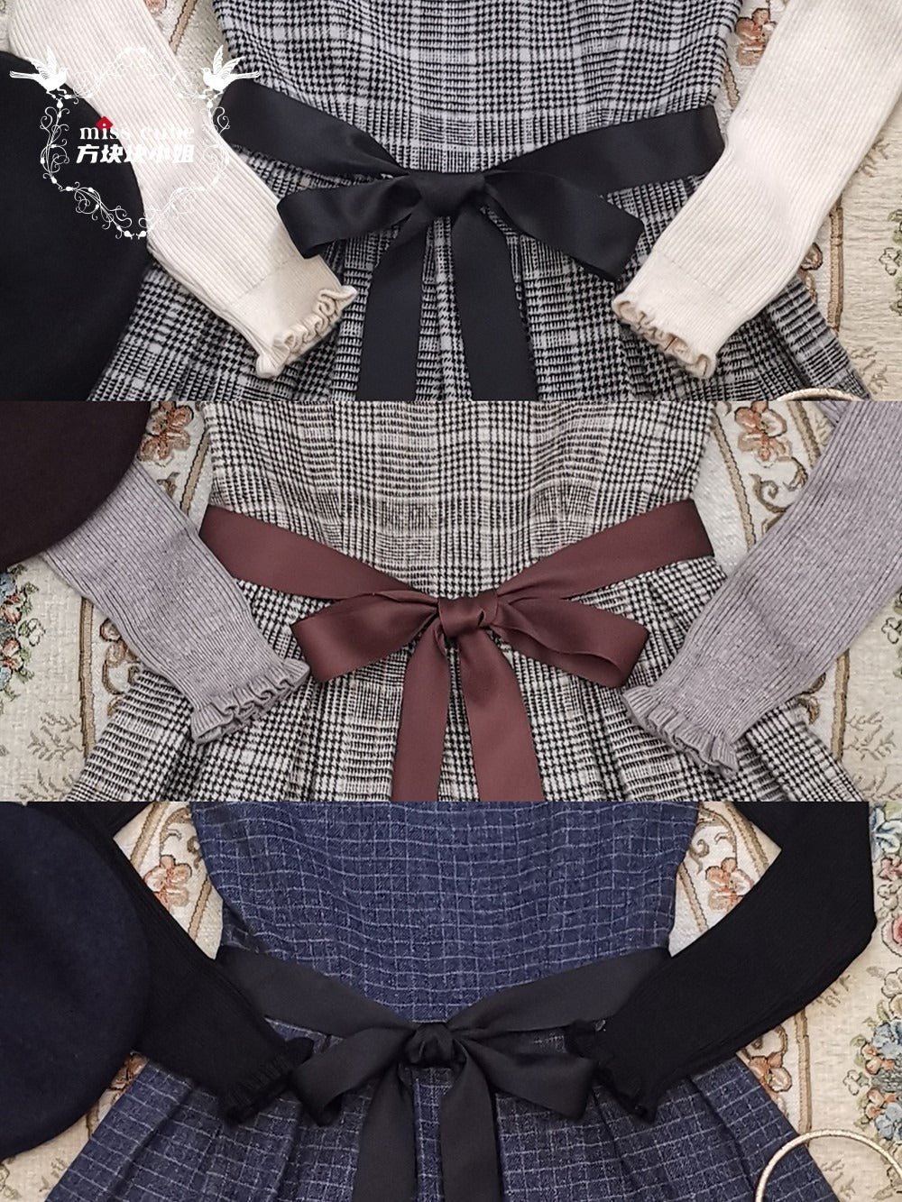 【予約販売】Earl Gray チェックのジャンパースカート