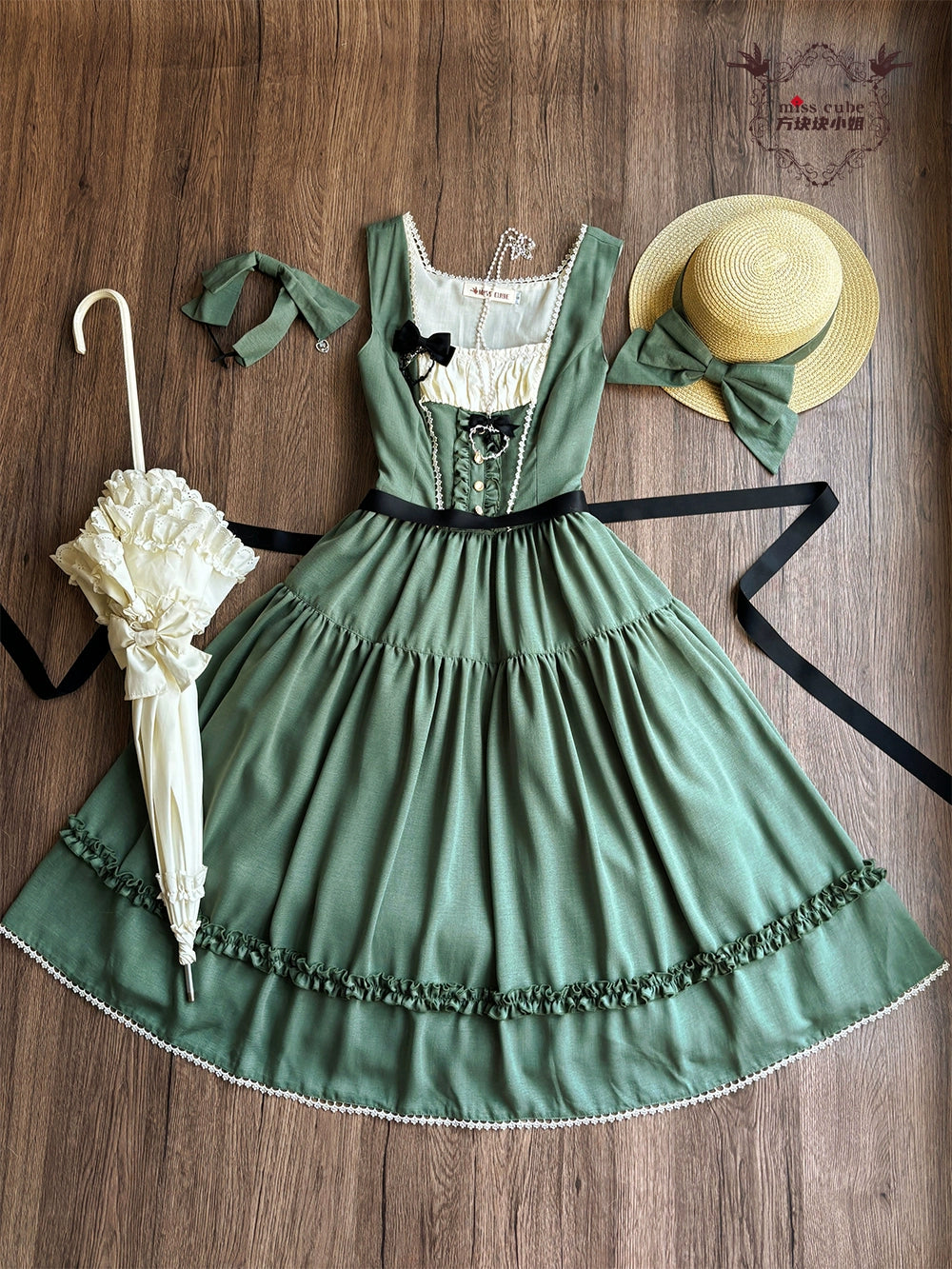 【予約販売】Sketch Wild Rose ジャンパースカート 無地タイプ