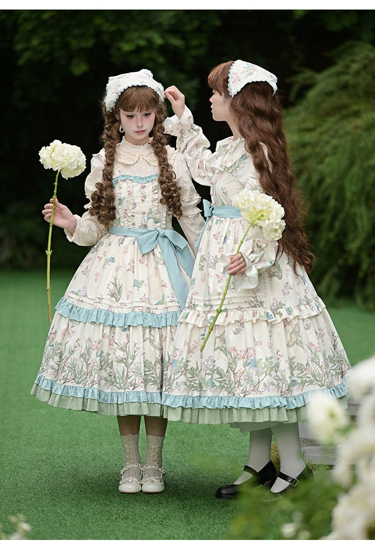 Nightingale Song プリントジャンパースカート