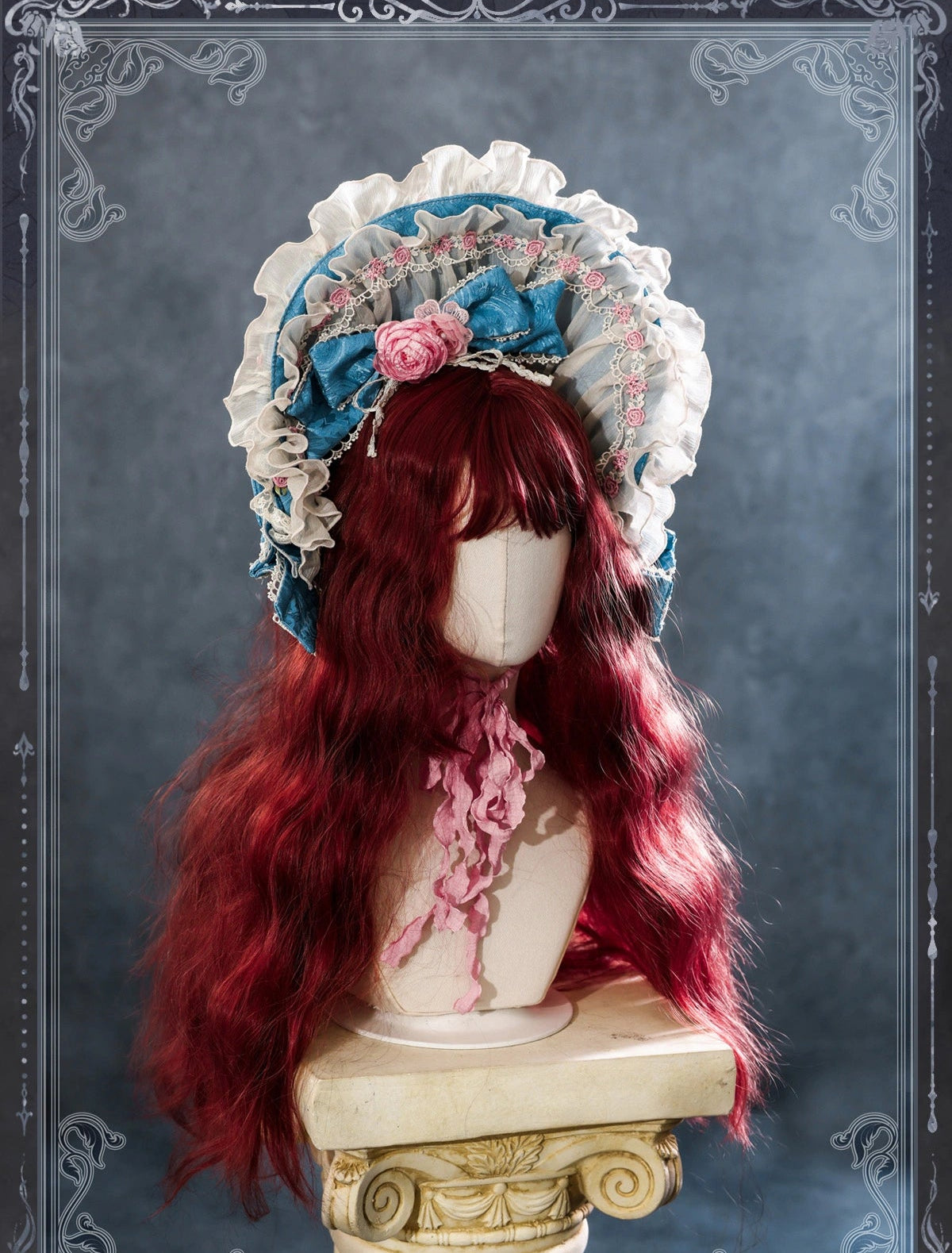 [Pre-orders available until 2/12] Antique Cake Heart Lolita Dress - Blue