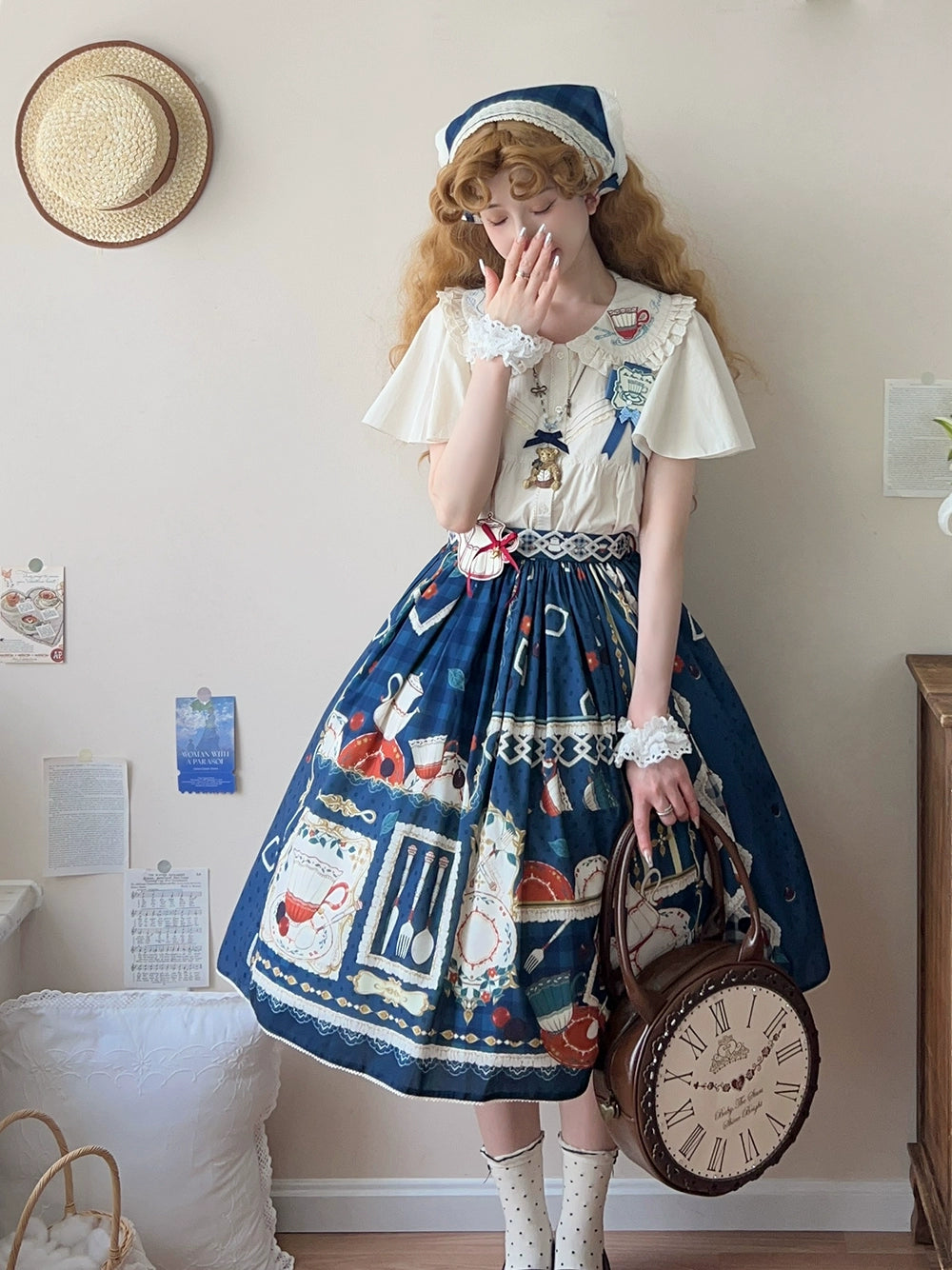 予約販売】Picnic Tea Party 2wayサロペットスカート – ロリータ 予約販売】Picnic Tea Party 2wayサロペットスカート – ロリータ
