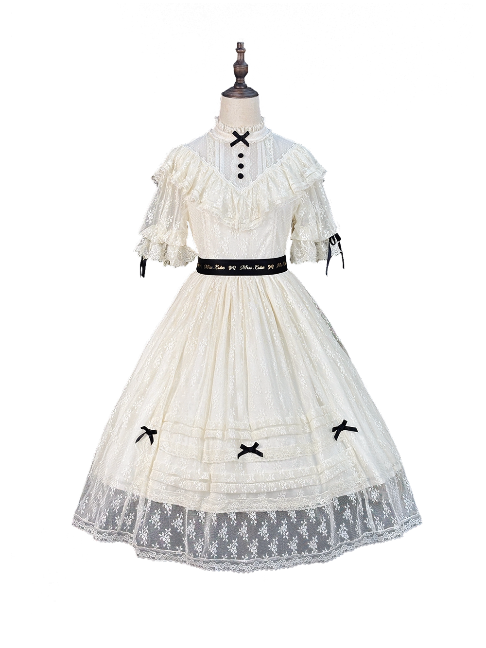 【受注予約10/13まで】Dream Lace クラシカル半袖ワンピース