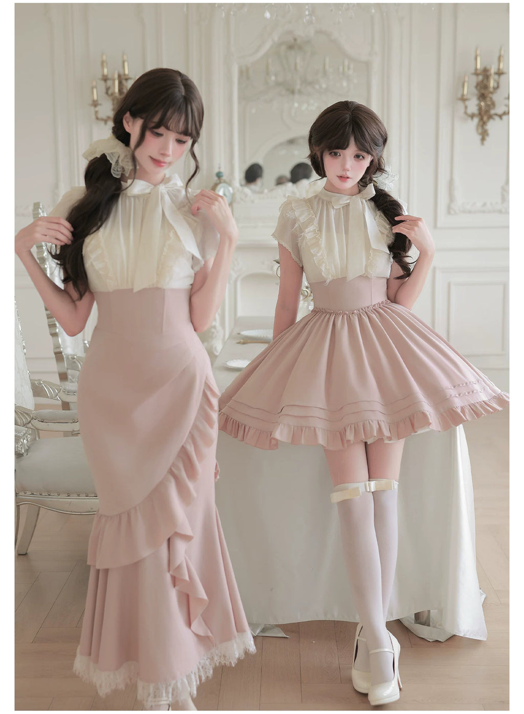 Milky Rose フェイクレイヤードミニワンピース