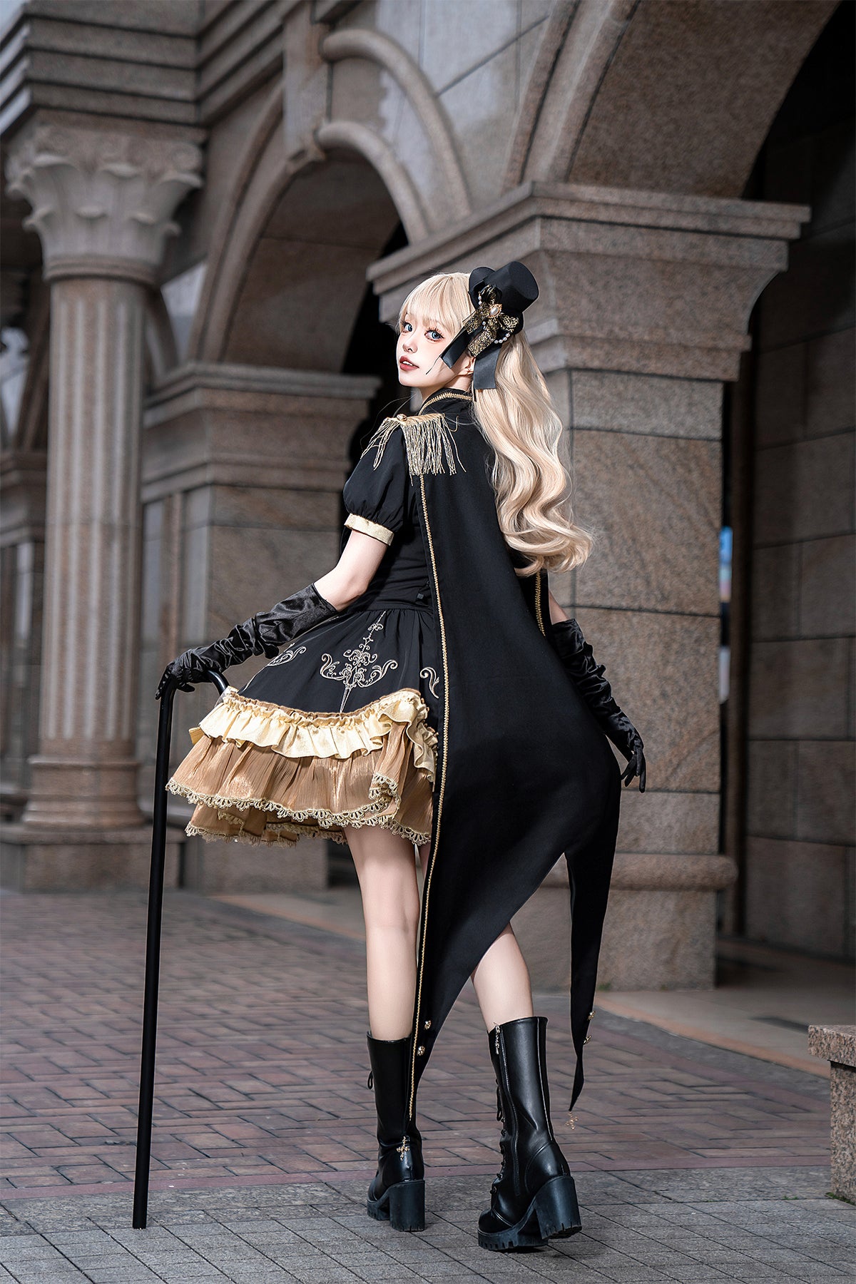 Golden Pledge アイドル風ワンピースショール付き