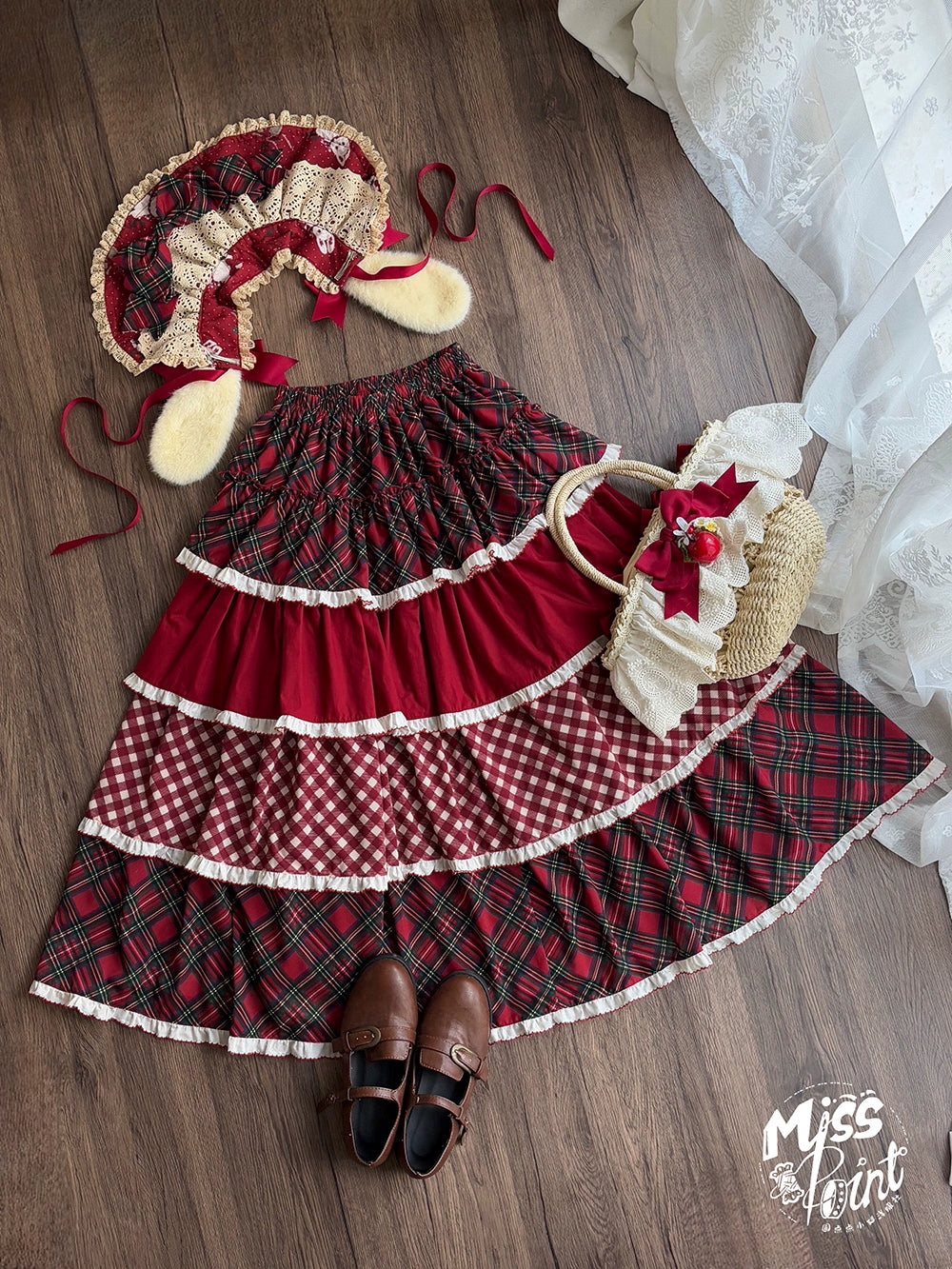 【予約販売】Sweet Berry Rabbit ティアードスカート