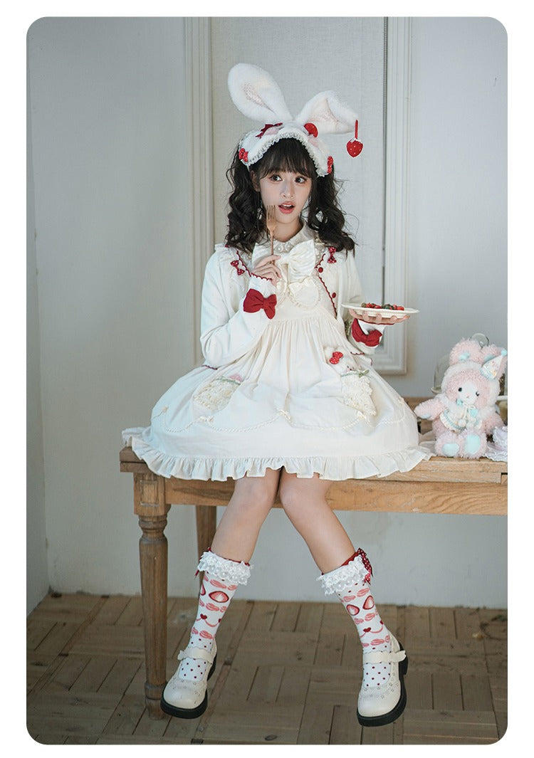 [Pre-orders available until 2/10] Swing Strawberry Angel Apron Jumper Skirt