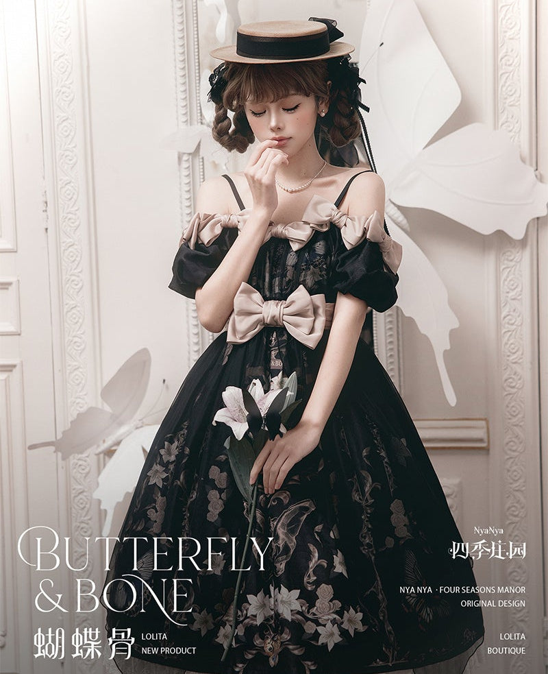 【受注予約11/19まで】Butterfly and Bone 半袖ワンピース