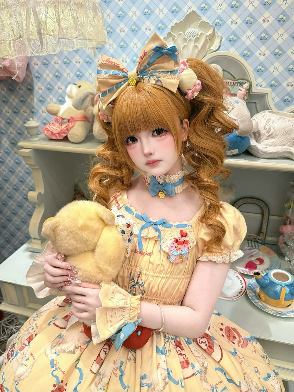 【 予約販売】Sweet Cherry Cat ワンピース