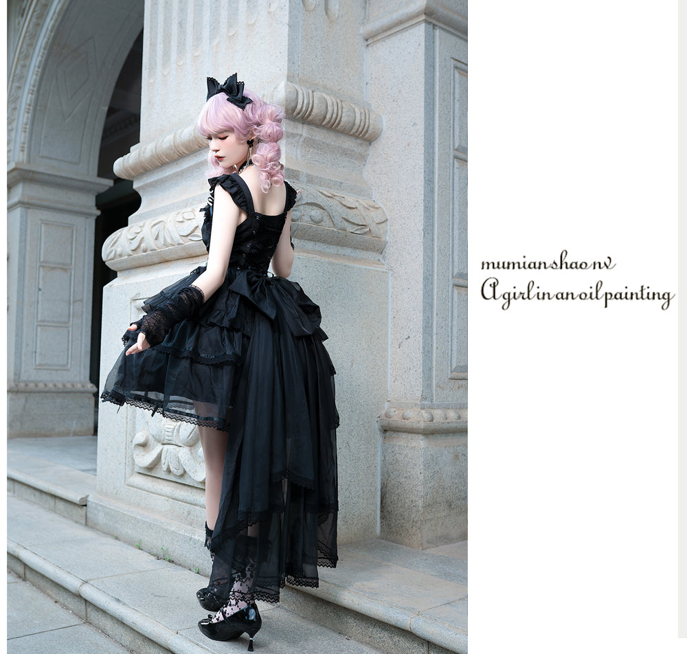 Pink Rose クロスネックジャンパースカート
