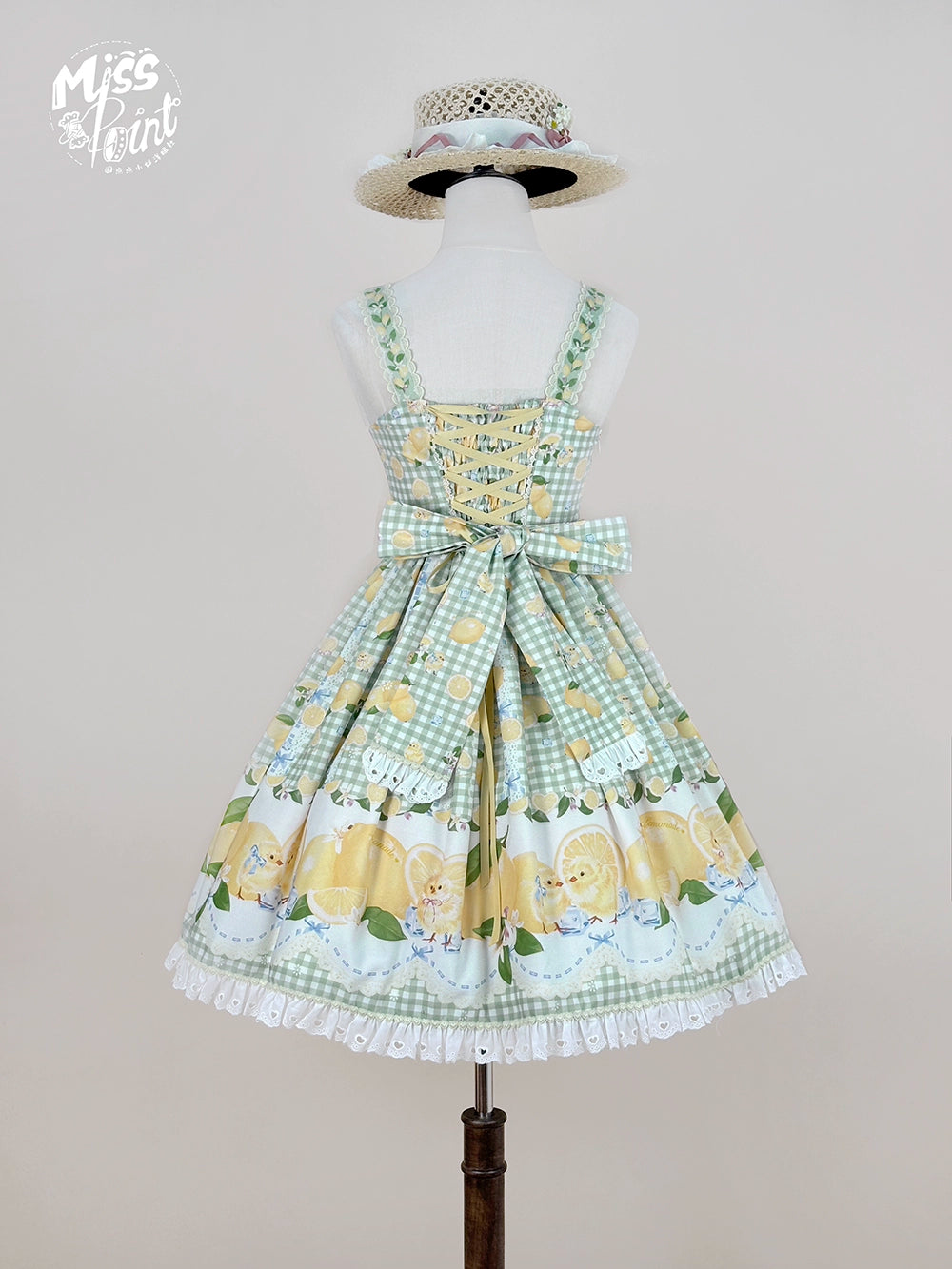 【予約販売】Lemon Sweetie プリントジャンパースカート・ミドル丈