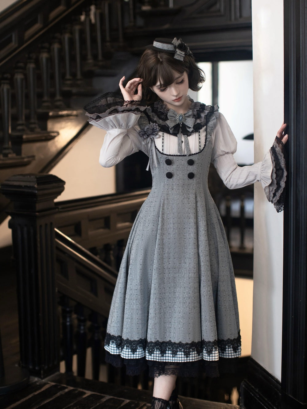 【受注予約6/17まで】Grey Poetry クラシカルジャンパースカート