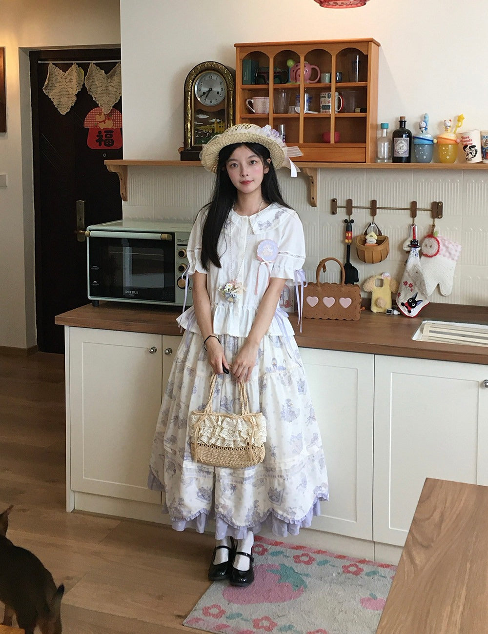 受注予約7/22まで】花かごの白鳥 プリントスカート – ロリータ