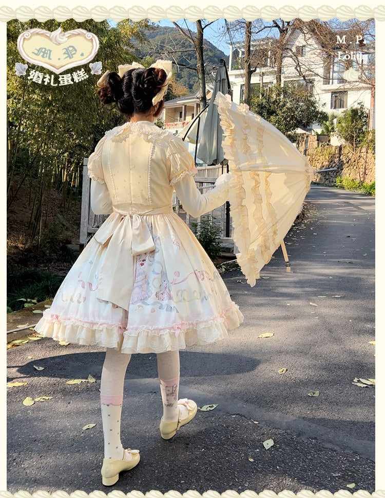 【受注予約12/26まで】Sweet Wedding Cake 刺繍ワンピース