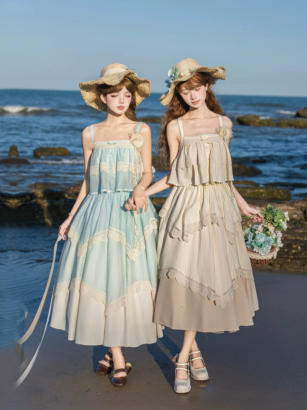 Bluebell Summer キャミソールトップスとロングスカートのセットアップ・帽子付き