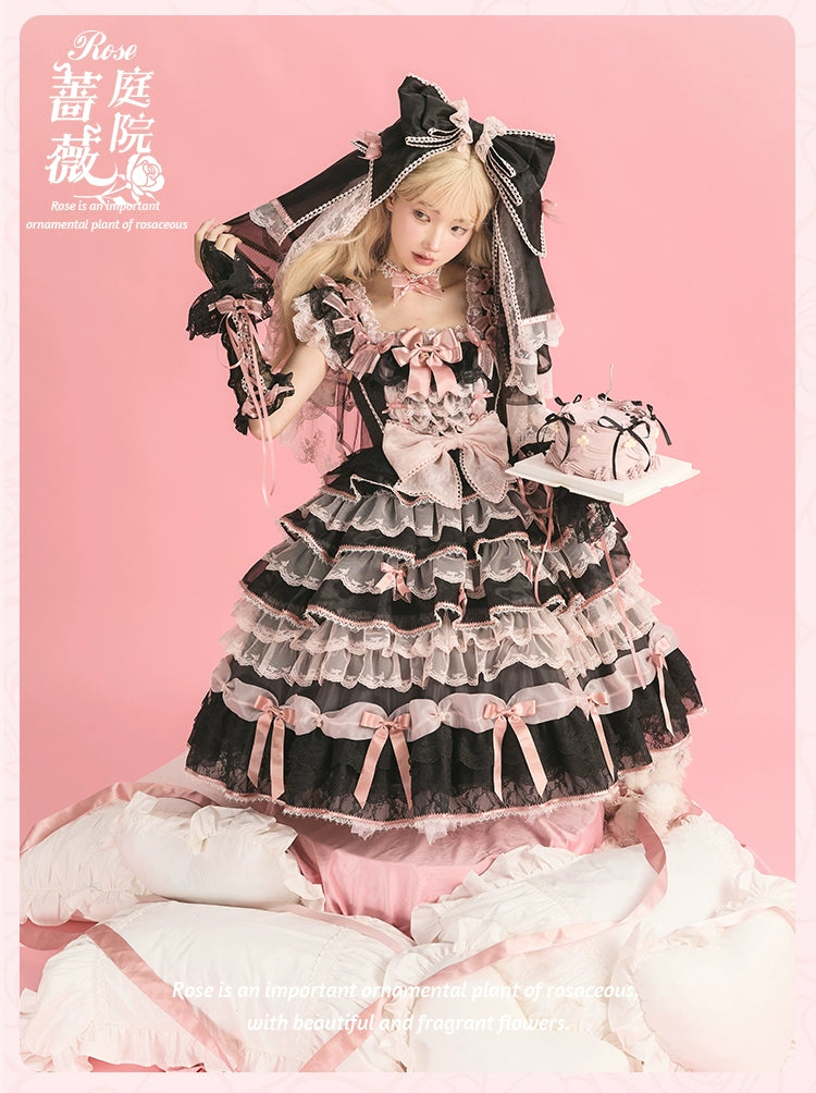 [Pre-orders available until 10/16] Rose Courtyard Lace and Ribbon Dress