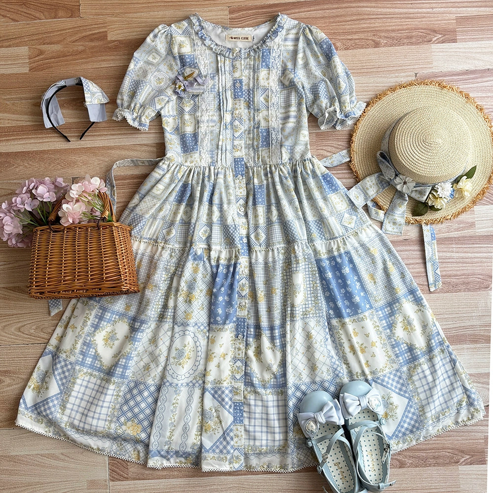 【予約販売】Pathwork Garden カントリー風半袖ワンピース