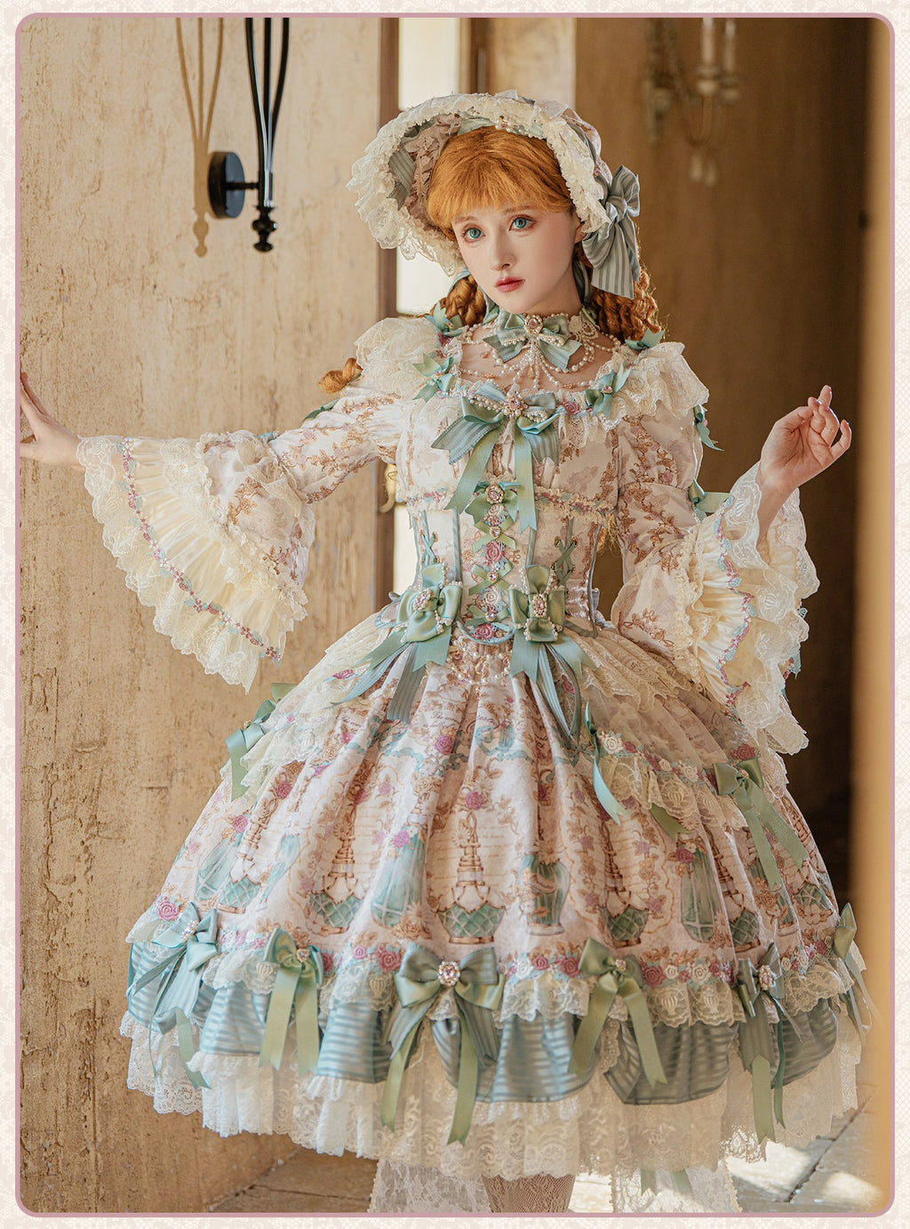【受注予約6/16まで】Antique Gemstone Fragrance 姫袖ドレス単品