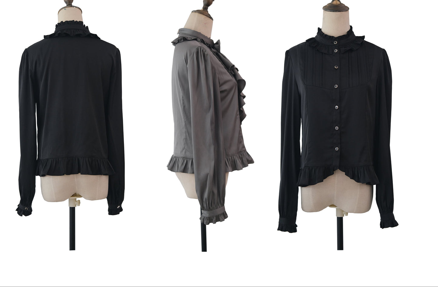 【受注予約12/3まで】Monochrome Reverie リボンタイブラウス