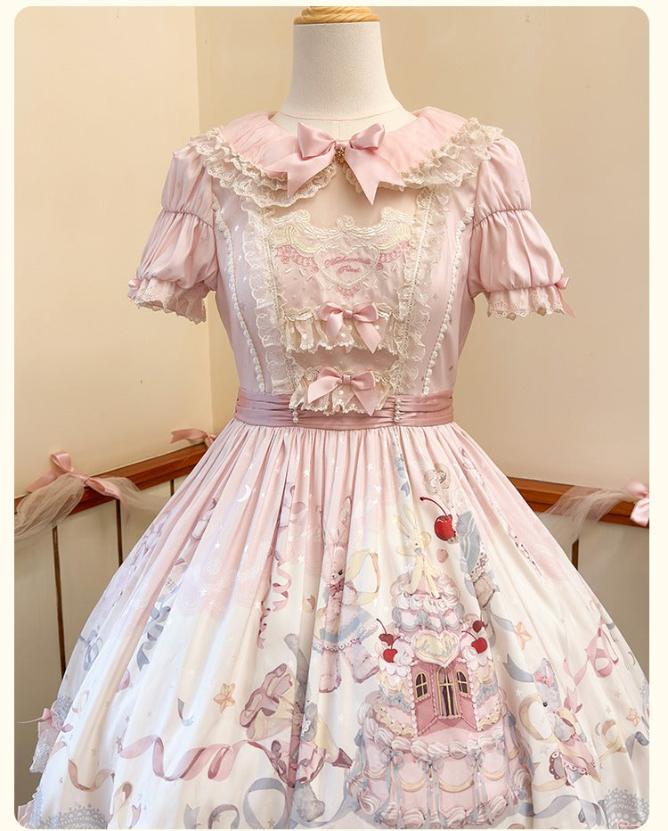 【受注予約12/26まで】Sweet Wedding Cake 刺繍ワンピース