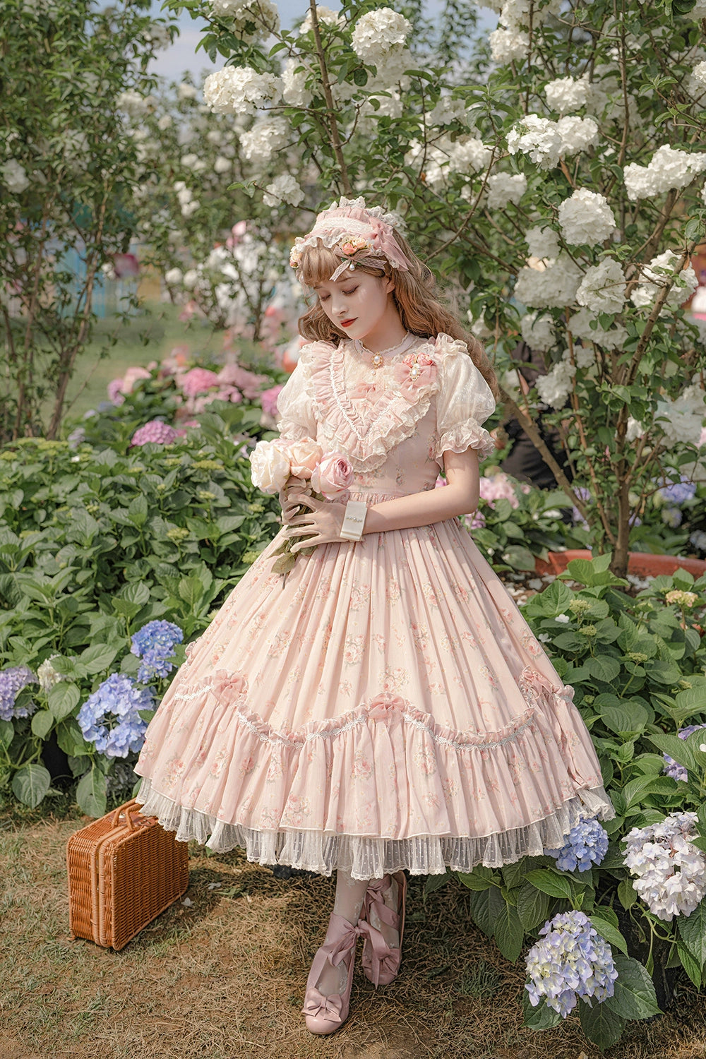 Daydream Rosa 薔薇柄のクラシカルワンピース