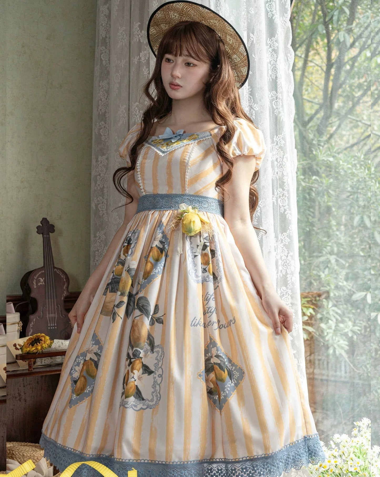 [Sales period ended] Lemon Island short sleeve dress