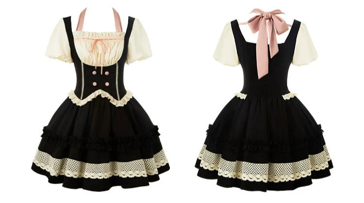 Sweetheart fake layered dress