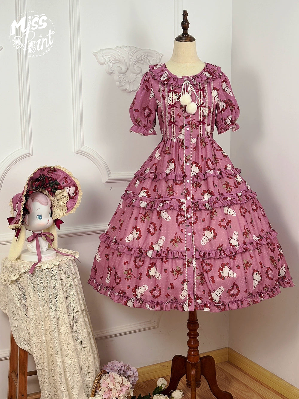 【予約販売】Sweet Berry Rabbit 半袖ワンピース