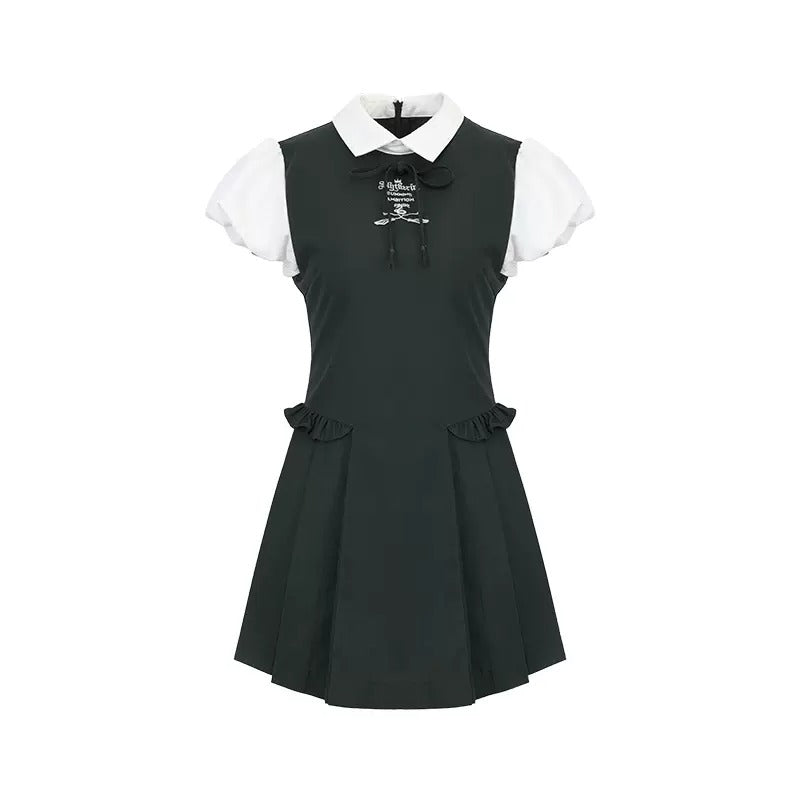 [Pre-order] Hogwarts School of Witchcraft and Wizardry Puff Sleeve Layered Dress