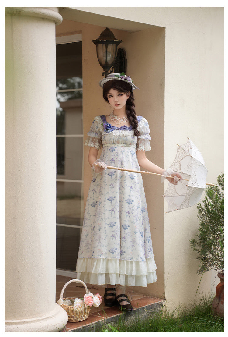 予約販売】Iris Bouquet ハイウエストワンピースセット – ロリータ 予約販売】Iris Bouquet ハイウエストワンピースセット – ロリータ