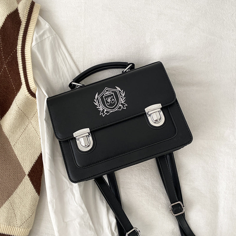 スクール風 ショルダーストラップ付3wayバッグ