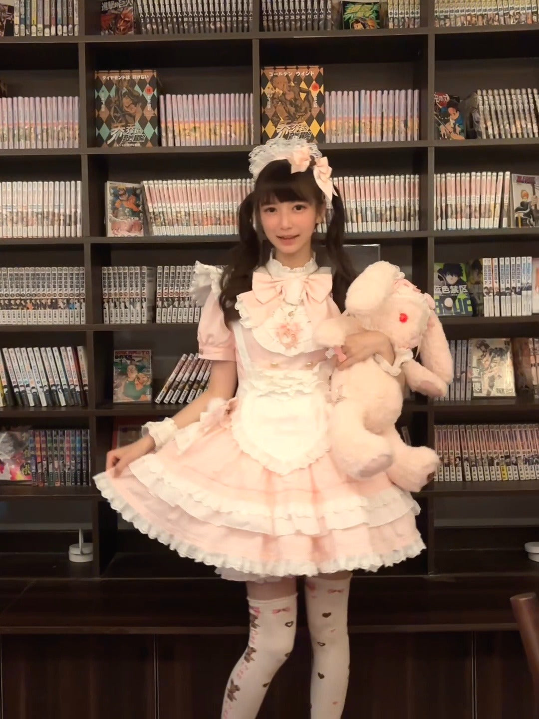 【再販・受注予約7/16まで】Fairydoll Maid ミニ丈半袖ワンピース エプロン・ドロワーズ付き