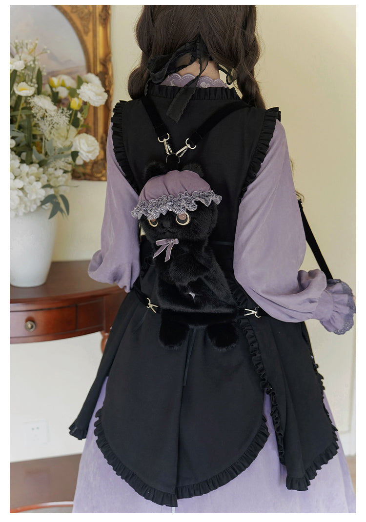 Sweet Moon 鈴蘭刺繍の華ロリエプロンとワンピース