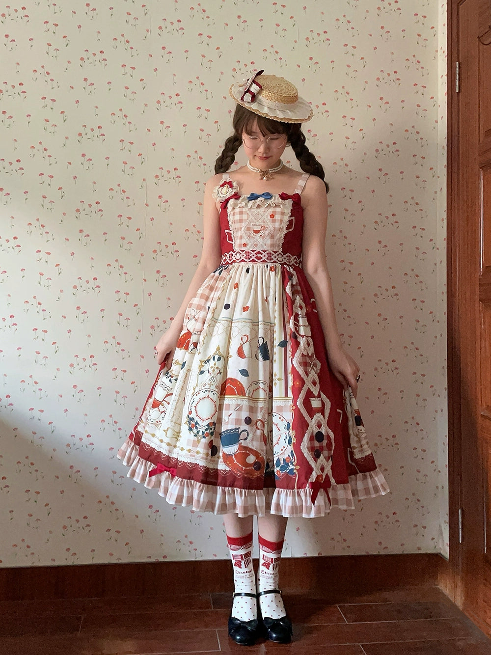 【予約販売】Picnic Tea Party ジャンパースカート