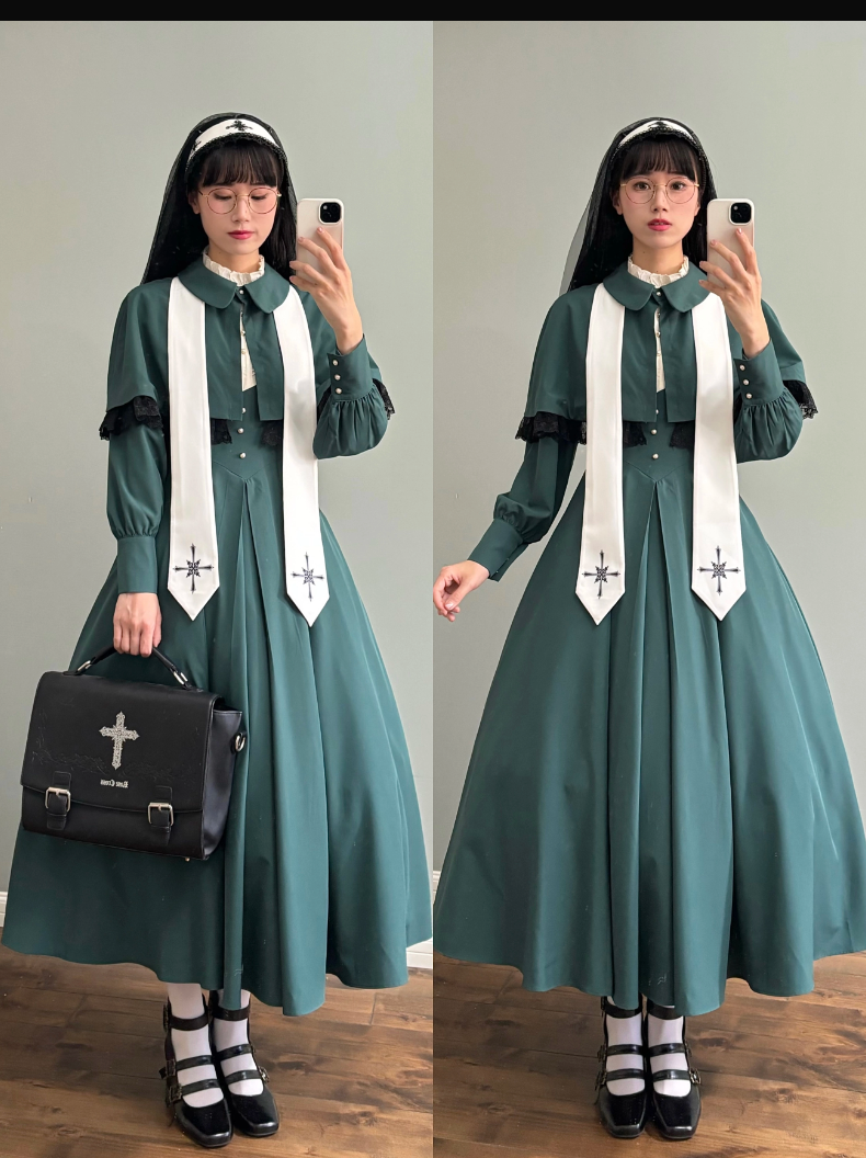 Sing in the Morning and Pray at Night One-piece and cloak set