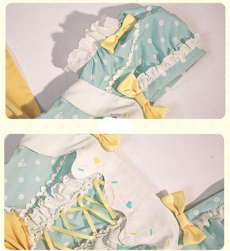 【受注予約9/8まで】Summer Ice Cool リボンの水玉ワンピース