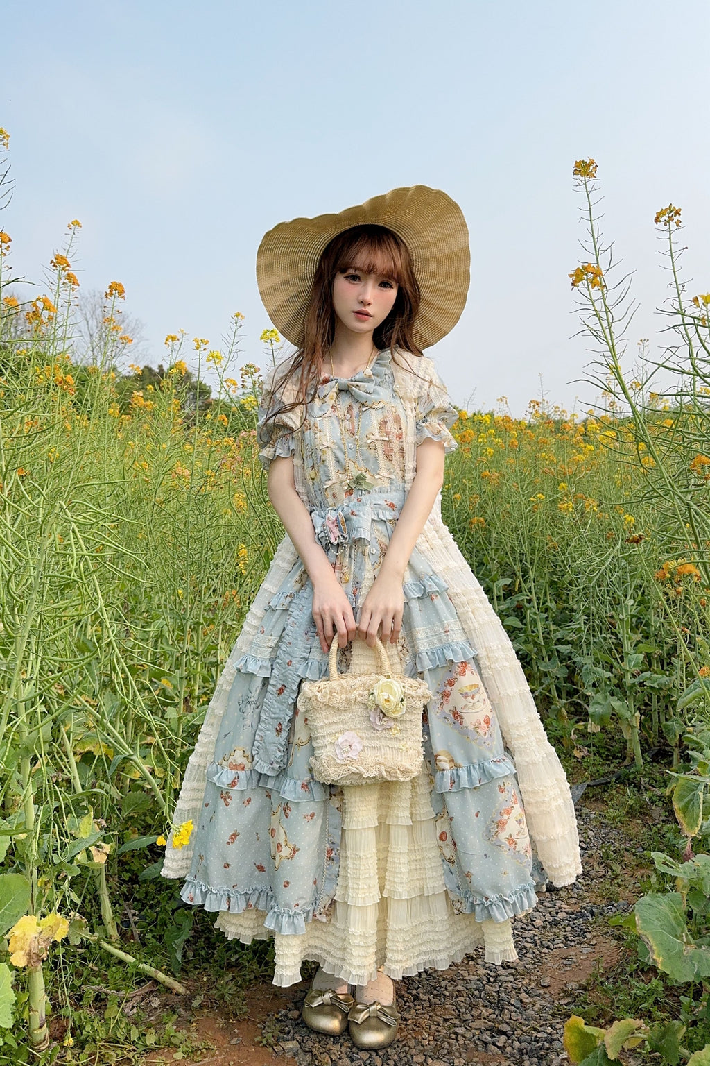 【予約販売】猫の薔薇お茶会 デイリーワンピース