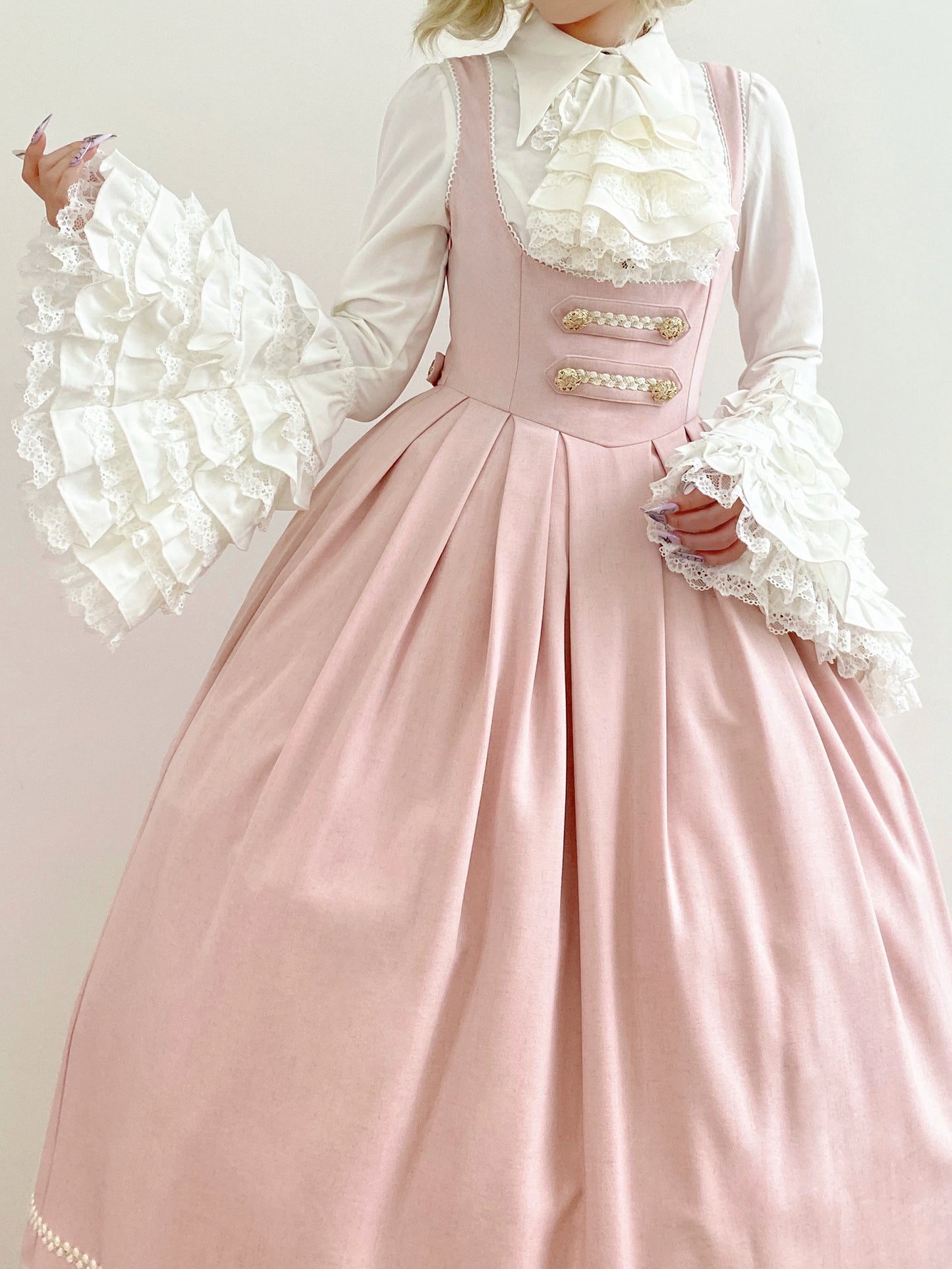 [Pre-orders available until 9/29] Bright Moon Corset Jumper Skirt, Plain Type [Pink]