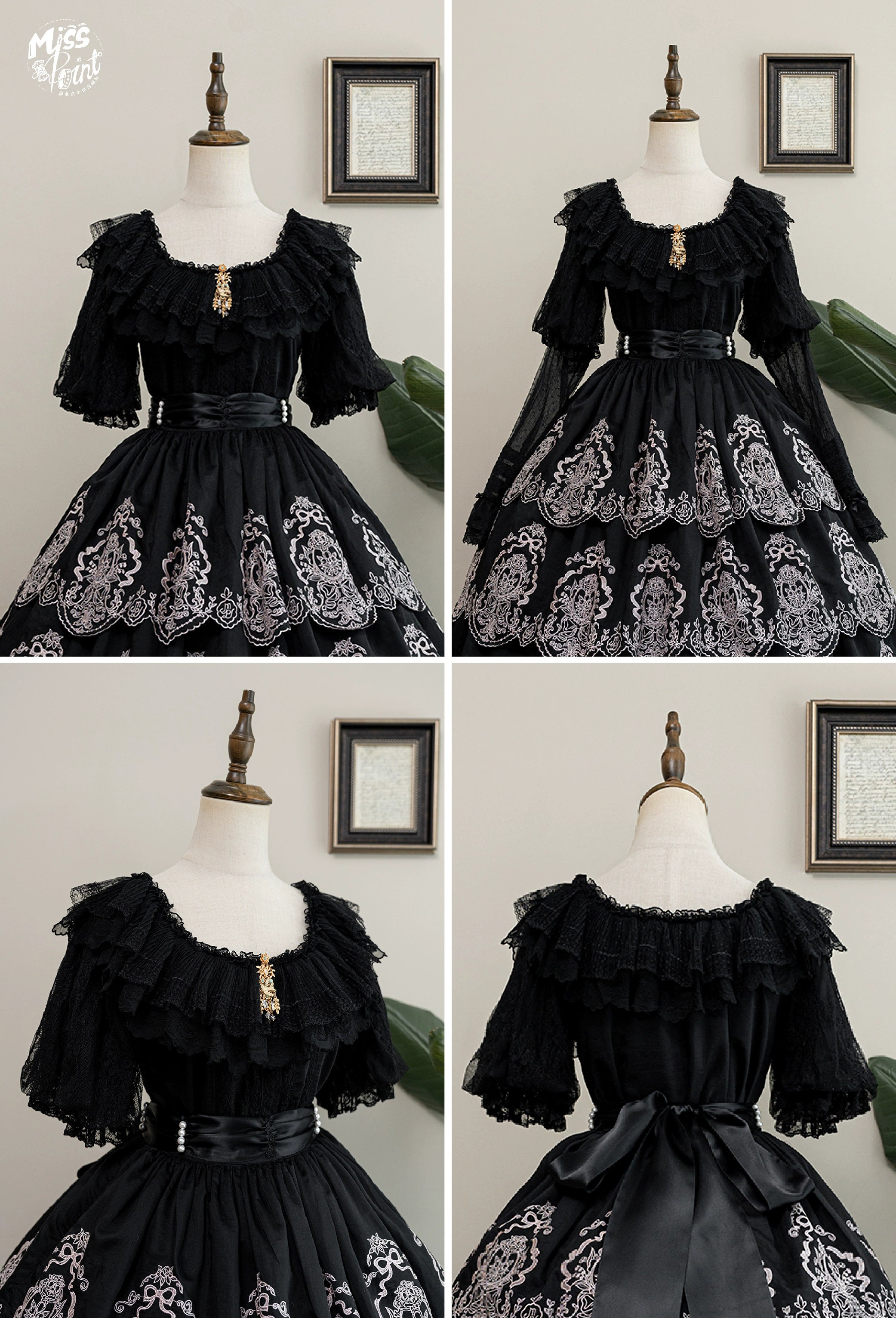 【予約販売】Noble Garden 付け袖付きレースブラウス