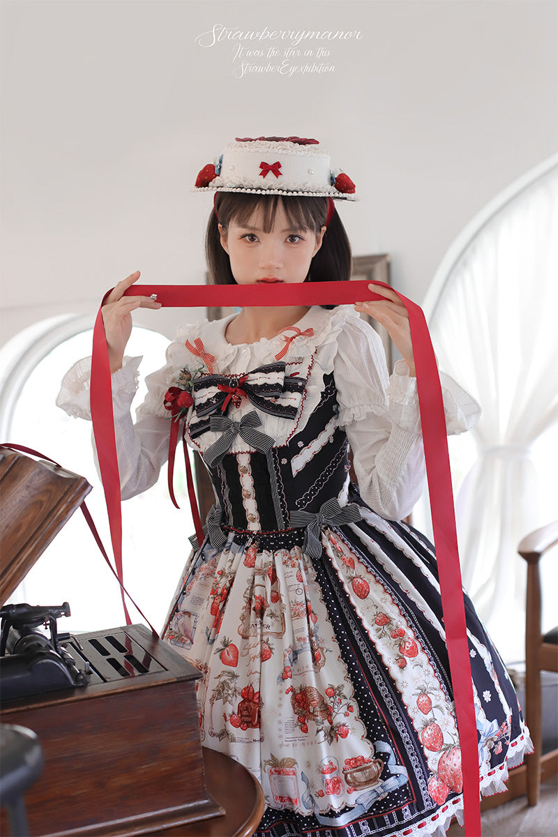 Strawberry Manor プリントジャンパースカート