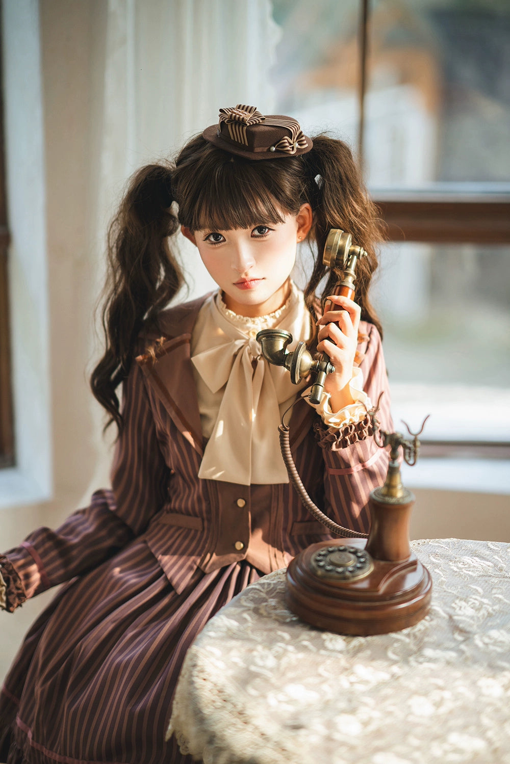 【予約販売】Classic Chocolat Stripe ストライプショートジャケット