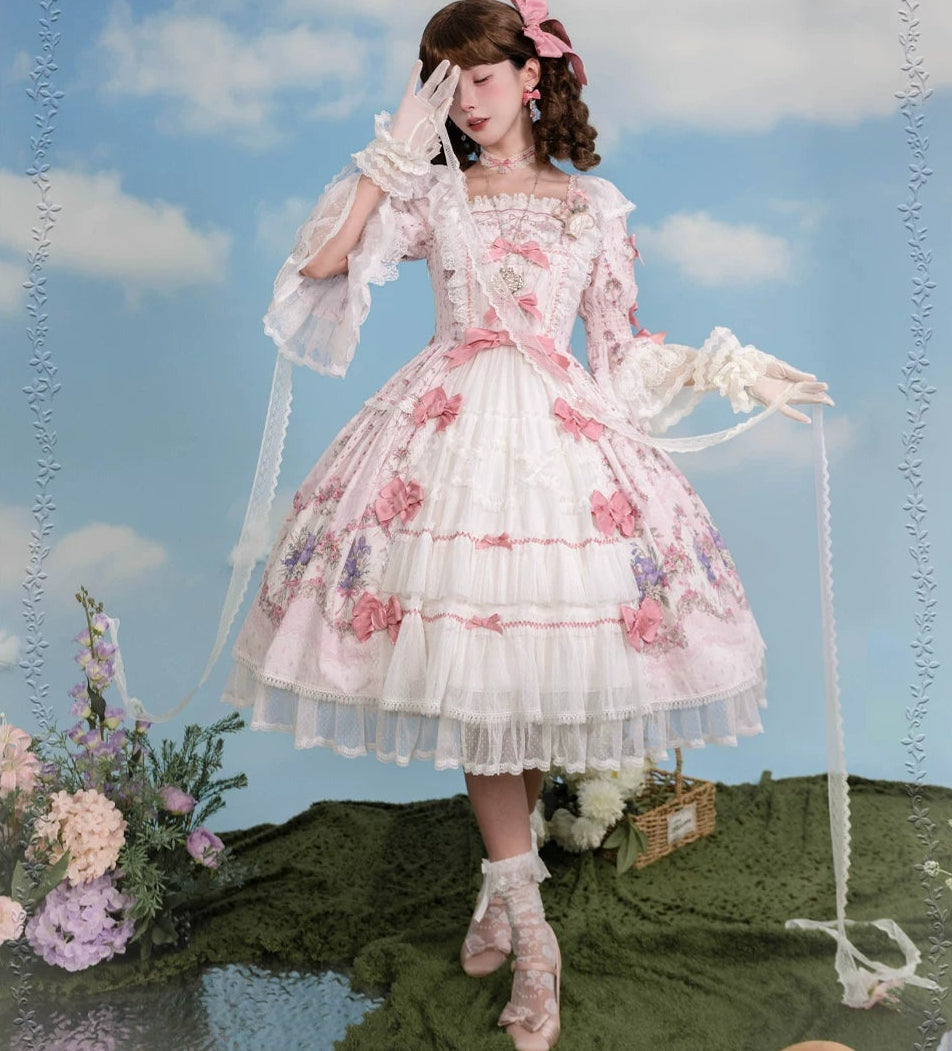 【受注予約8/26まで】Iris Clock 姫袖×フロントレースドレス