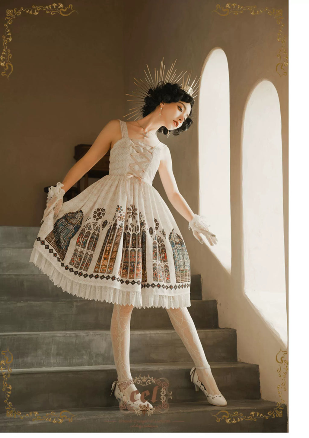 [Pre-orders available until 2/10] The Holy Cross Short-length jumper skirt with detachable collar