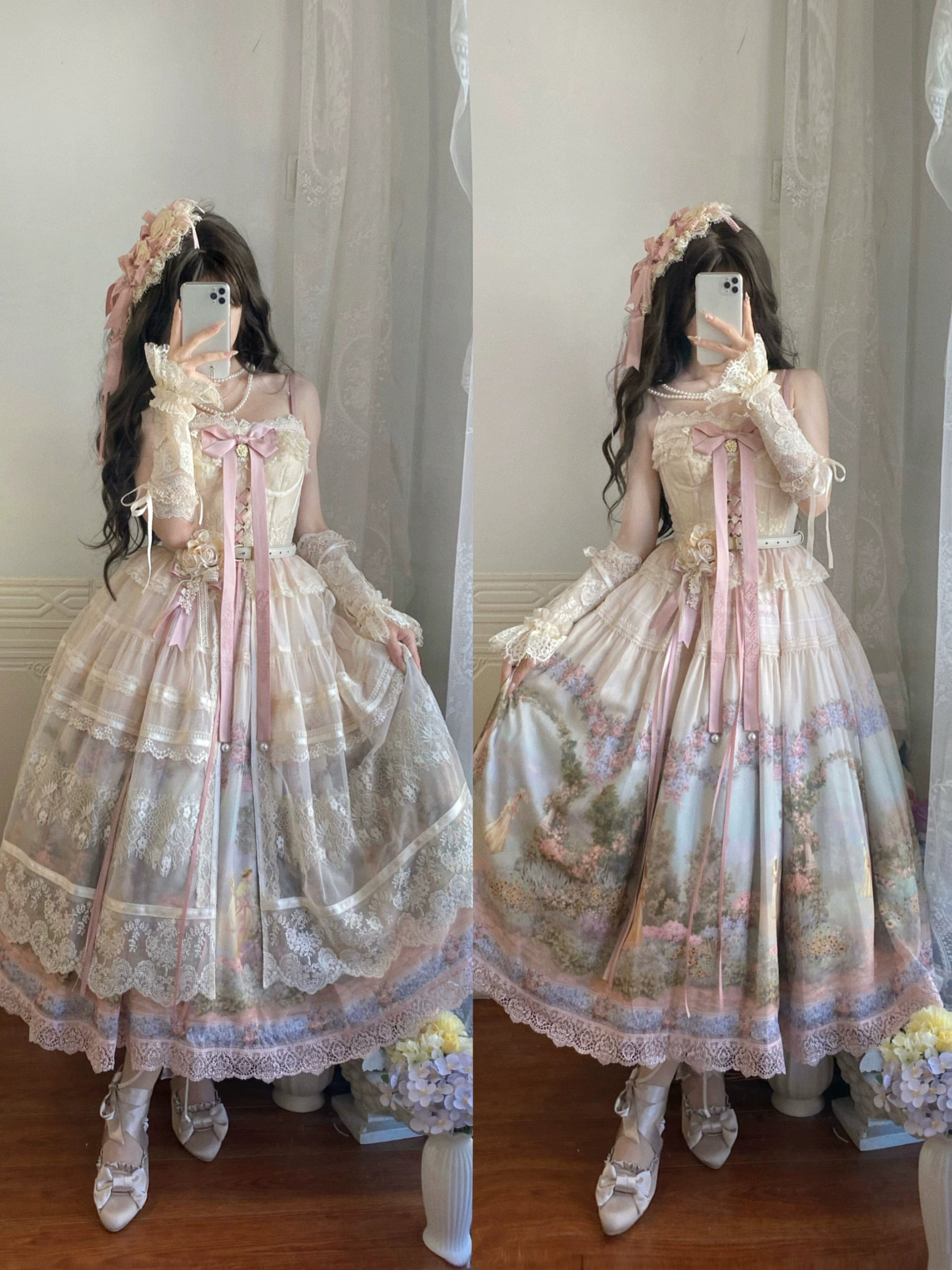 [Pre-orders available until 2/26] Romantic Rose Print Jumper Skirt