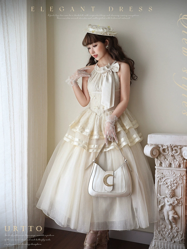 [Pre-orders available until 7/8] Moonlight Dance Halter Neck Dress